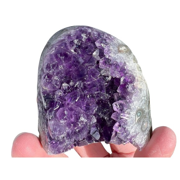 Uruguayan Amethyst Geode, Bright Purple Crystal Cluster, February Birthstone #3 - Picture 1 of 10